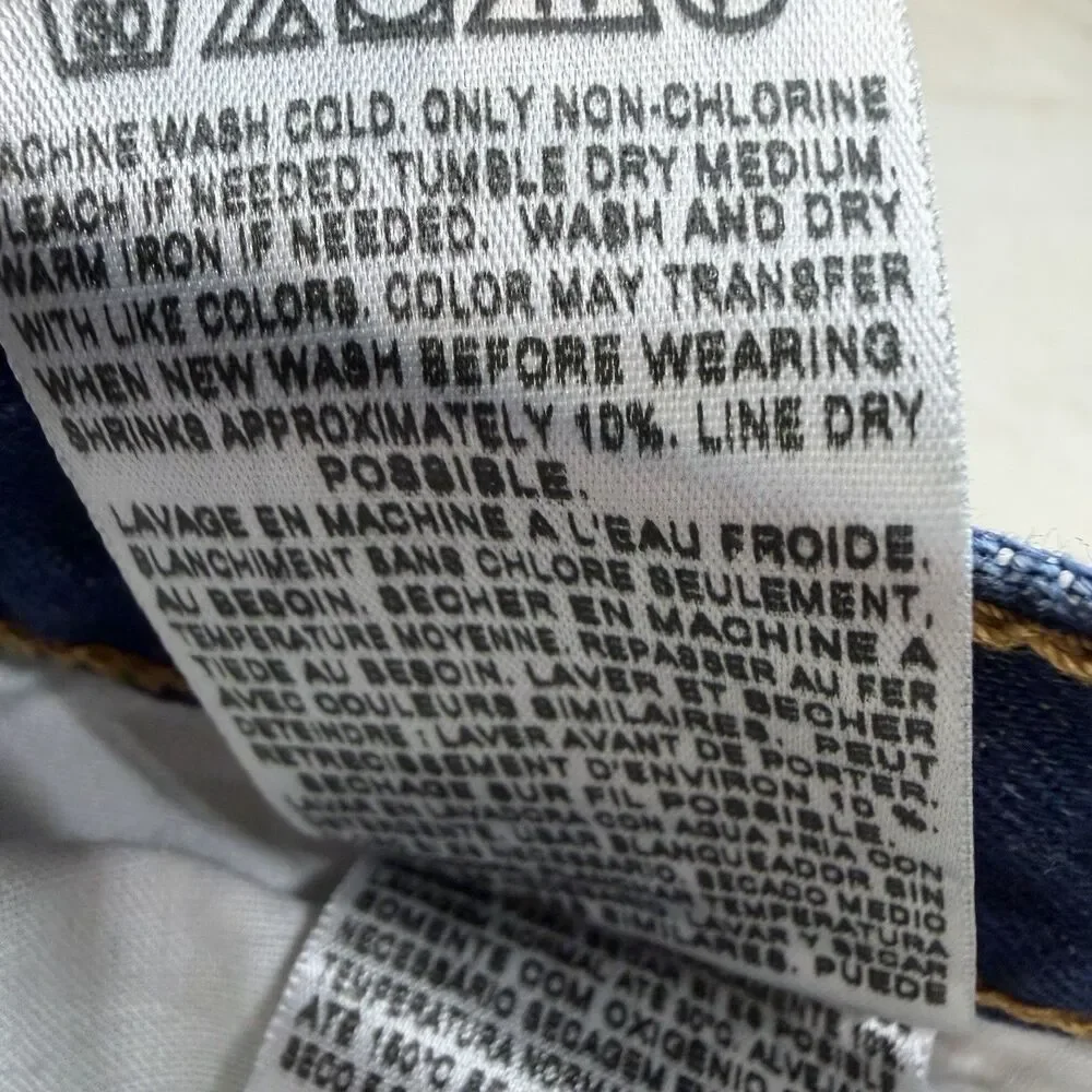 Levi’s 501 Straight Leg Cotton Rigid Denim Blue Jeans Button Fly Men’s 38x32
